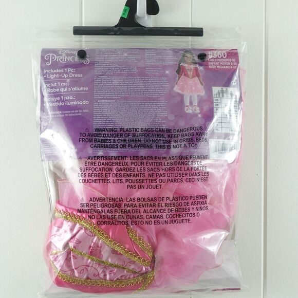 Disney Kids Sleeping Beauty Aurora Light-Up Costume Size Medium 8-10 - Picture 7 of 7